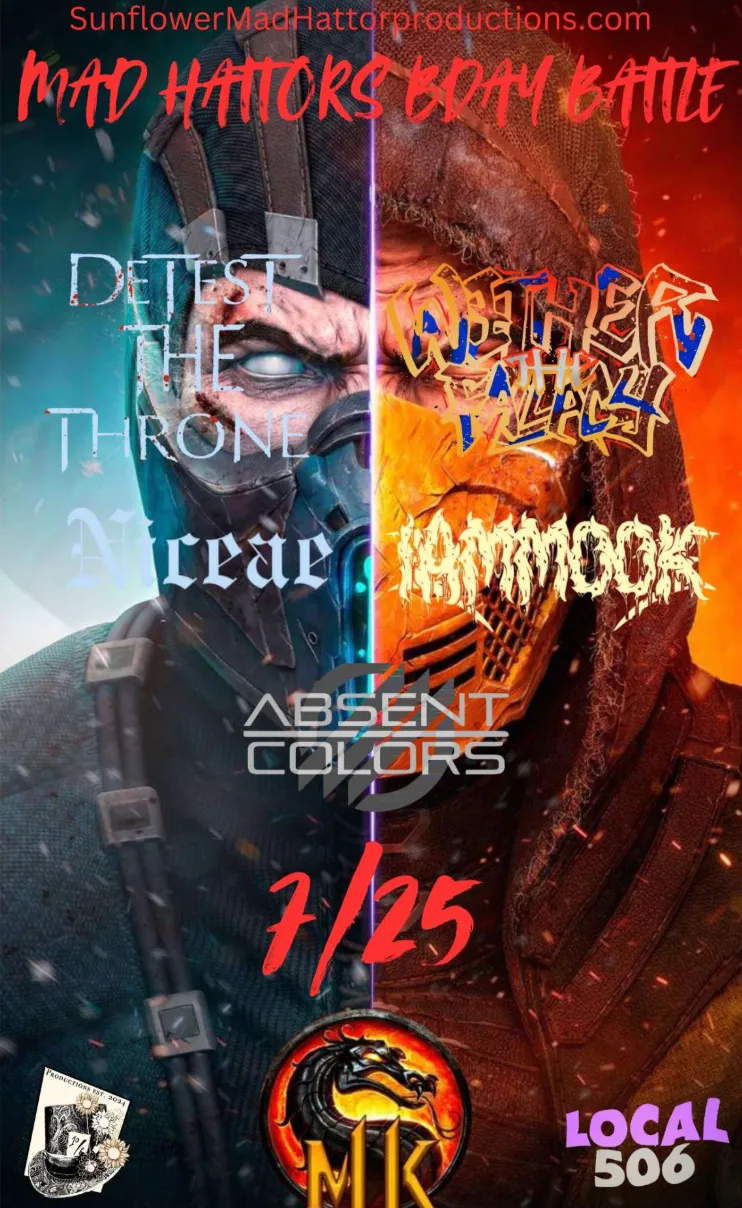 Mad Hattor’s Bday Battle with Wither The Fallacy, Detest The Throne, Lammook, Niceae, Absent Colors